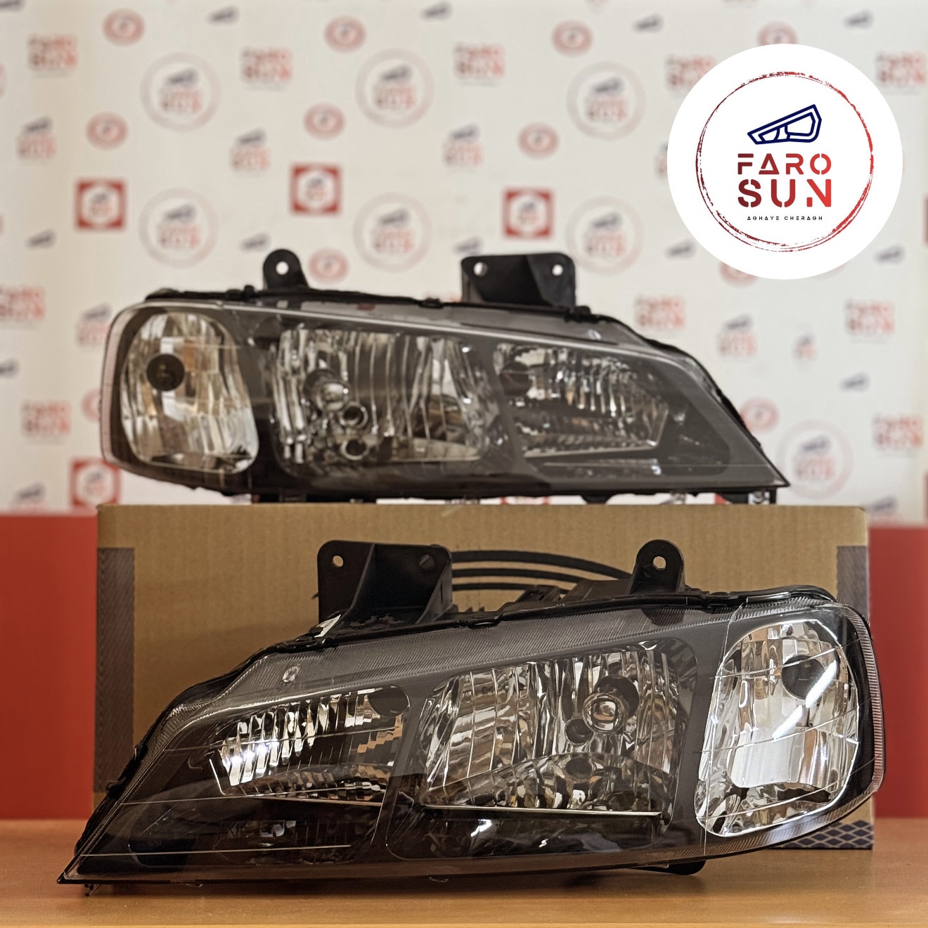 چراغ جلوی پژو پارس بهینه برند مدرن صنعت بسته ۲ عددی (جفت)