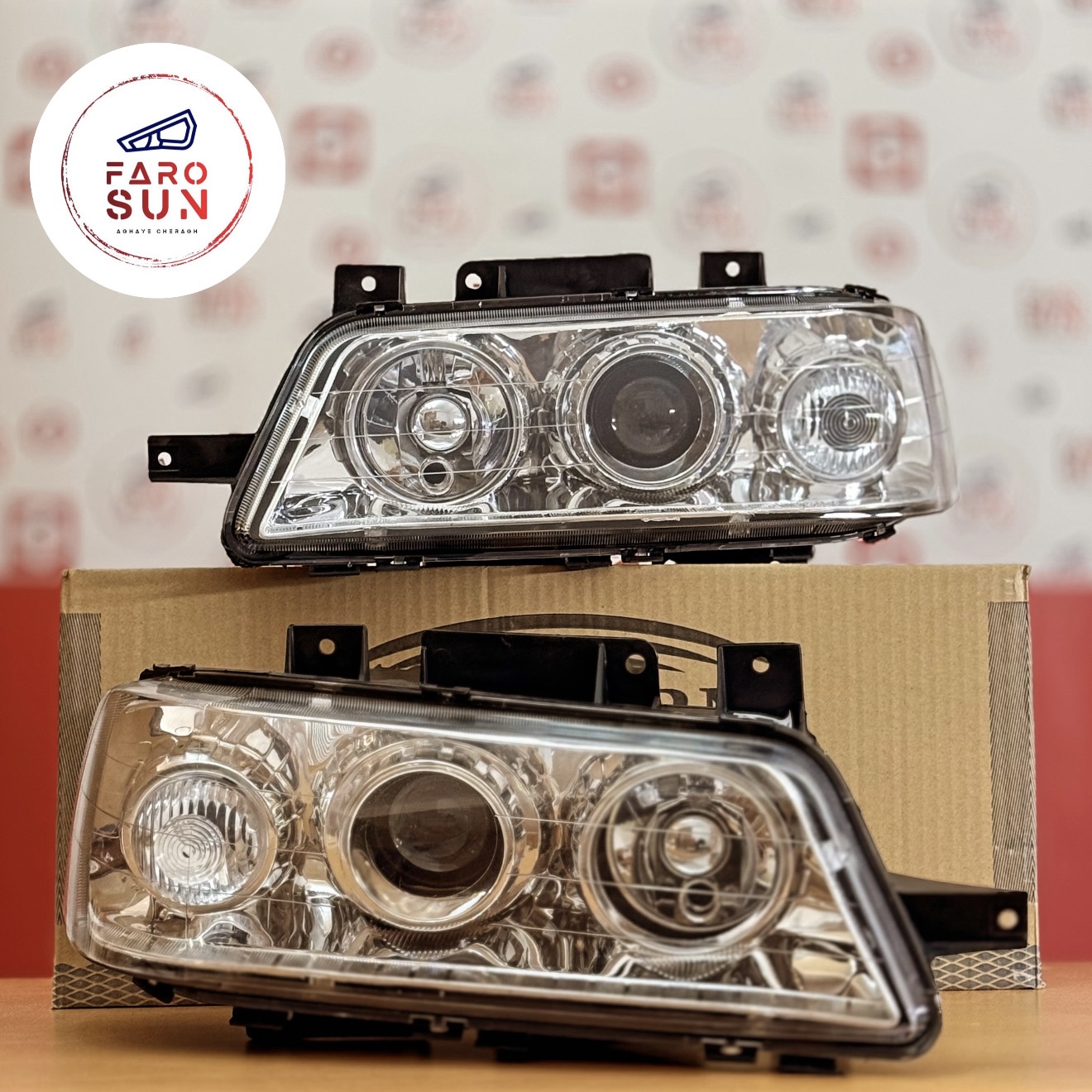 چراغ جلوی پژو 405 Slx برند مدرن صنعت بسته ۲ عددی  (جفت)