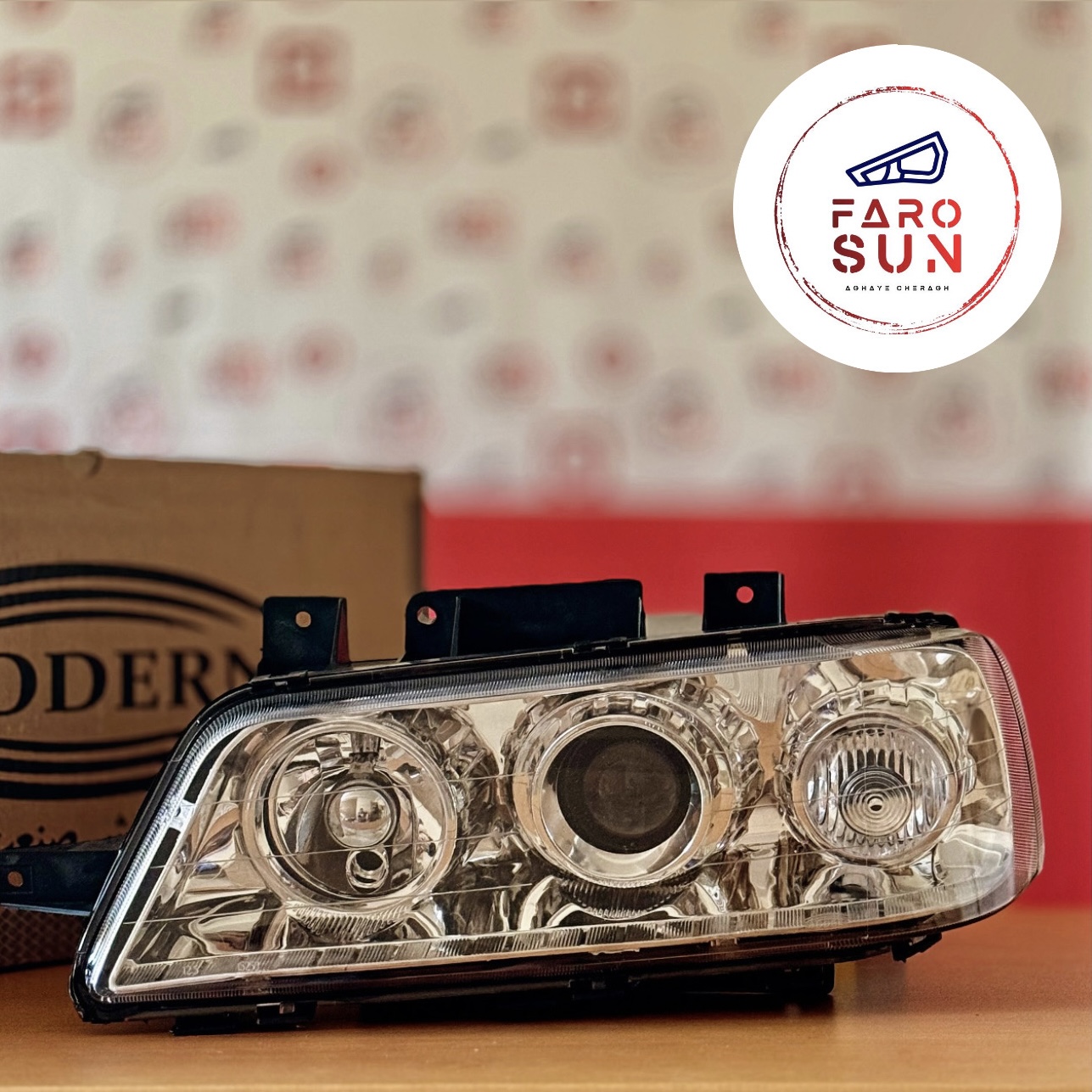 چراغ جلوی پژو 405 Slx برند مدرن صنعت (سمت چپ)